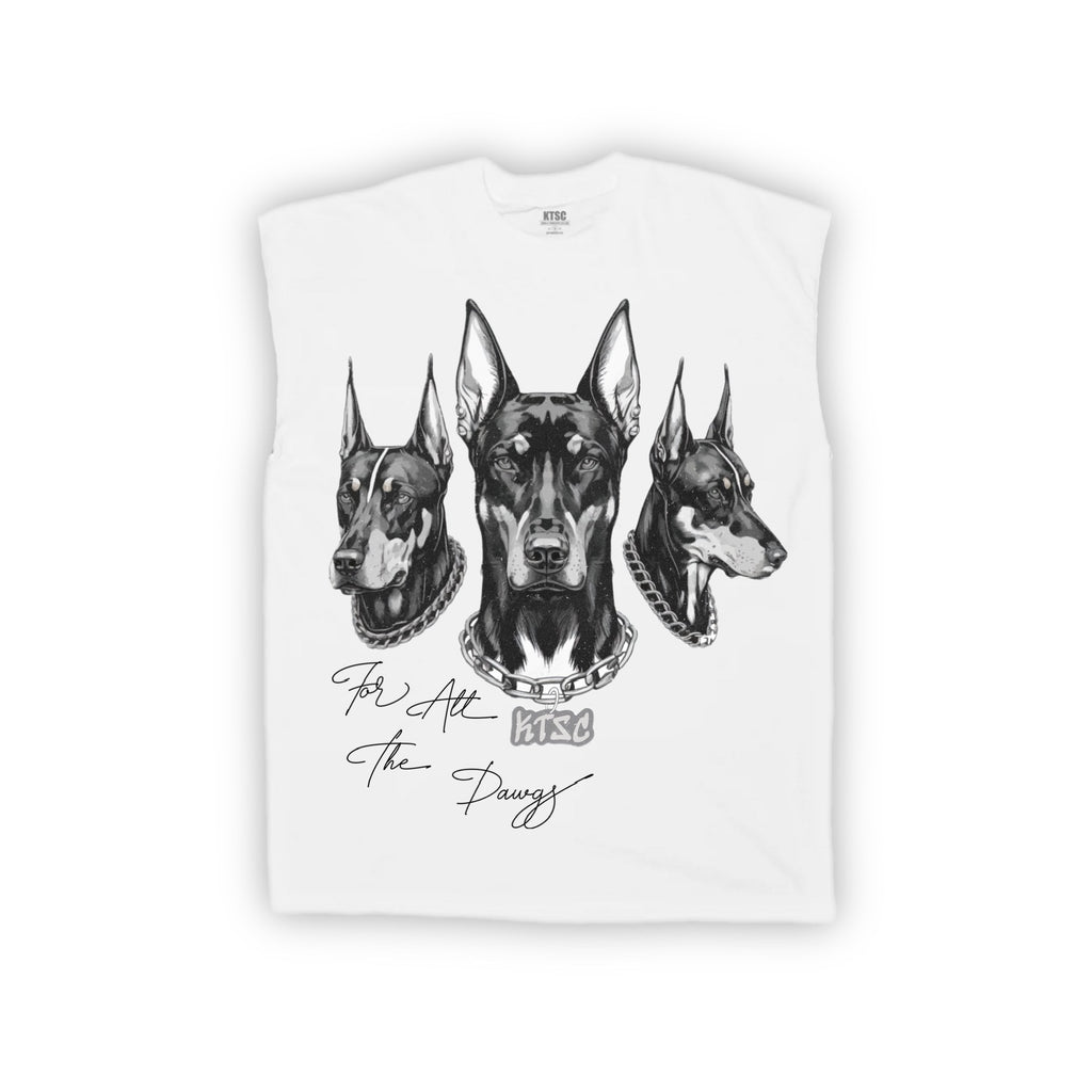 For All The Dawgs Sleeveless T-Shirt White