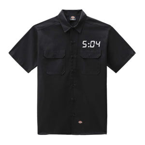 5:04 Dickies Button Up Black