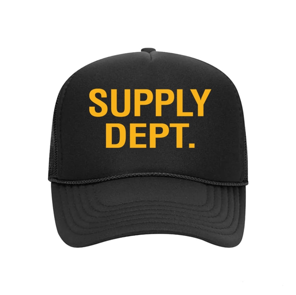 Supply Dept. Trucker Hat Black w/ Yellow