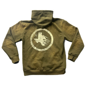 Lonestar Faded Olive Zip-Up Hoodie