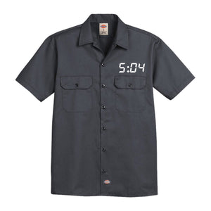 5:04 Dickies Button Up Dark Grey