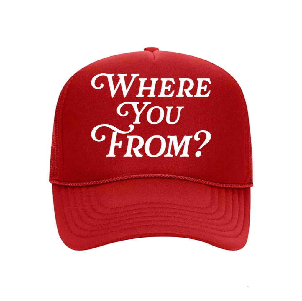 Where You From? Trucker Hat Red