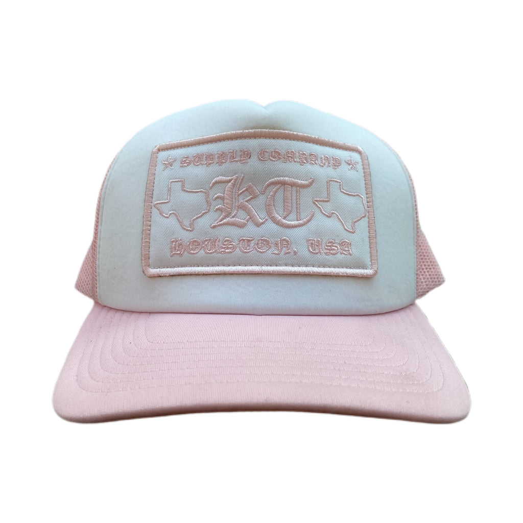“Khrome Heart of Texas” Trucker Hat Light Pink