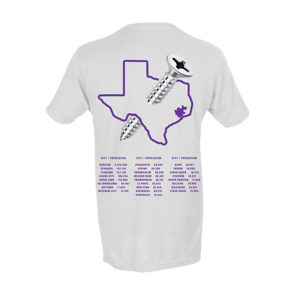 Mini 7:13 T-Shirt White w/ Purple (Screw Edition)