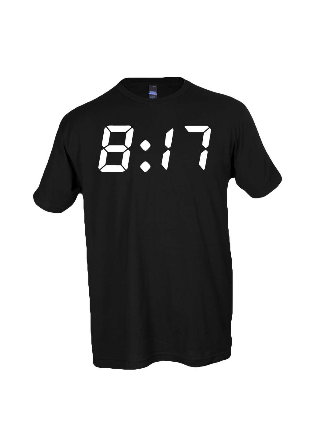 8:17 T-Shirt Black w/ White