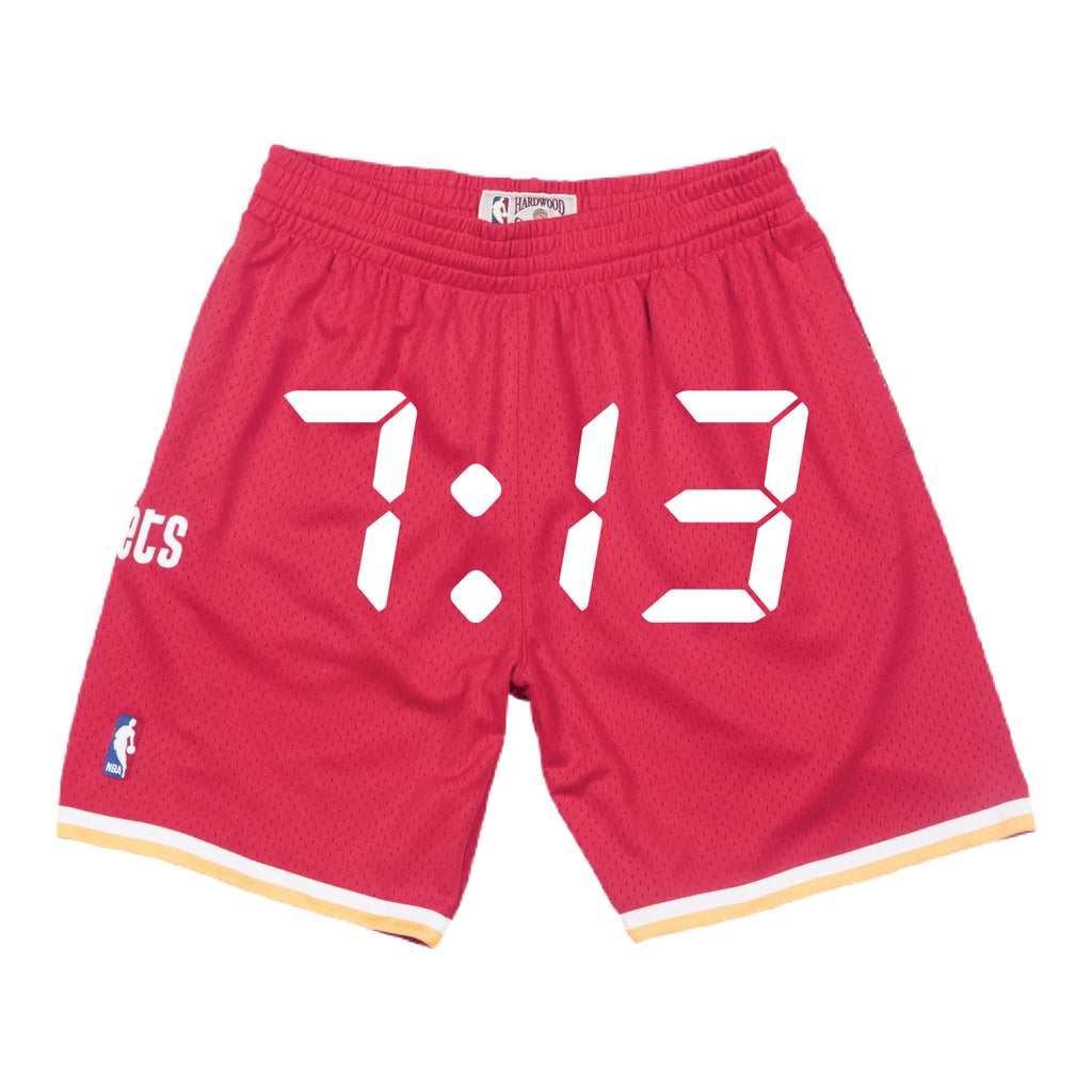 7:13 Rockets Swingman Mitchell & Ness Shorts Throwback