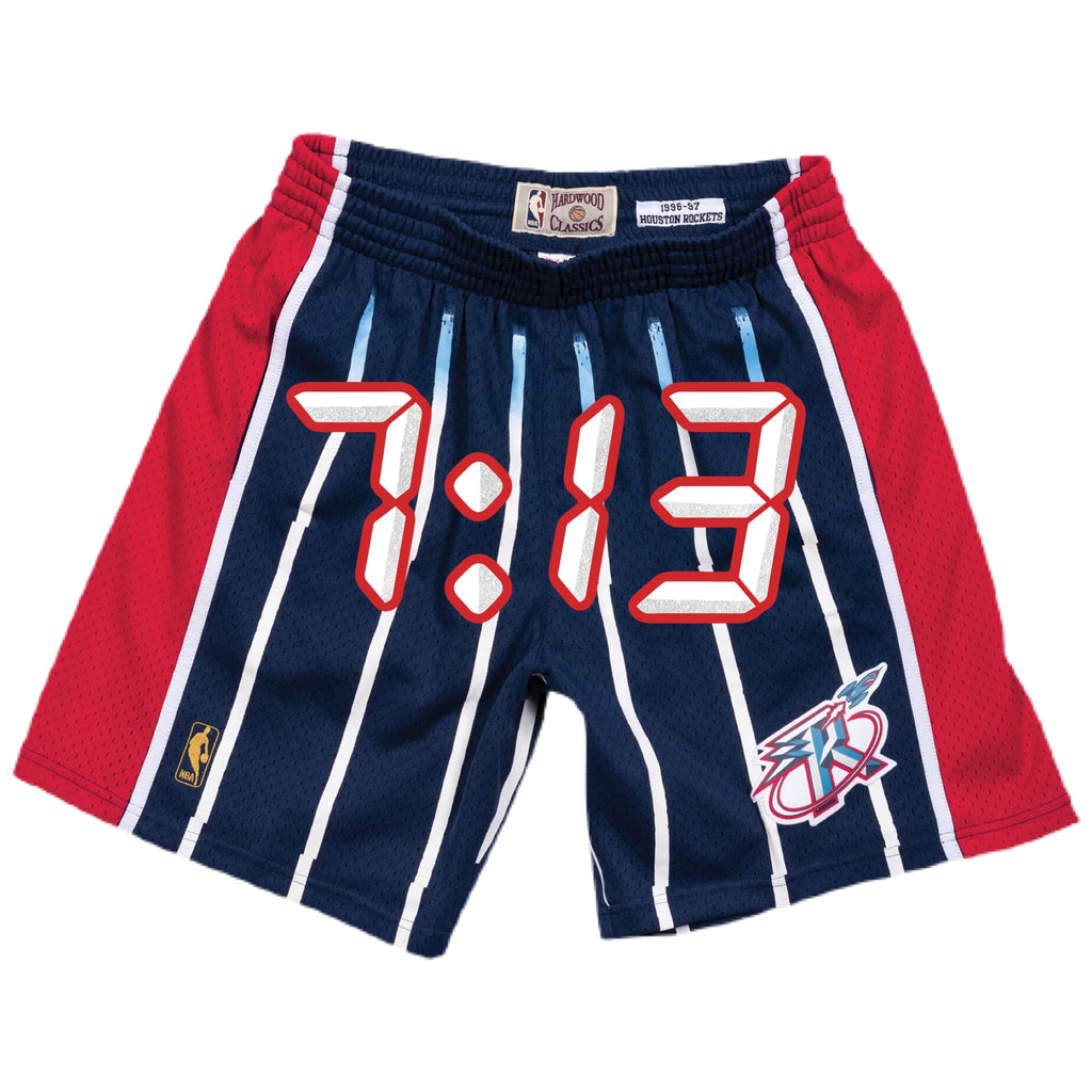 7:13 Rockets Swingman Mitchell & Ness Shorts Road