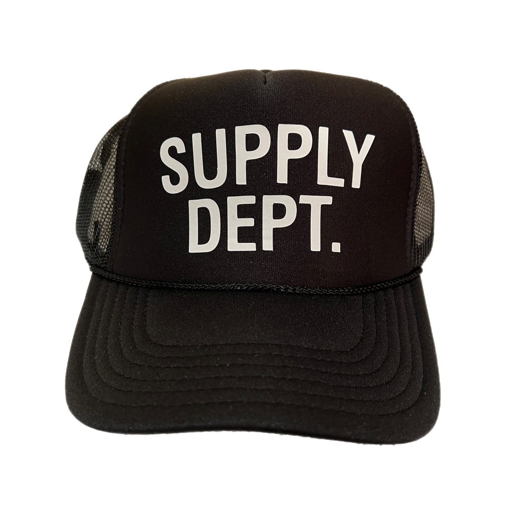 Supply Dept. Trucker Hat Black w/ White