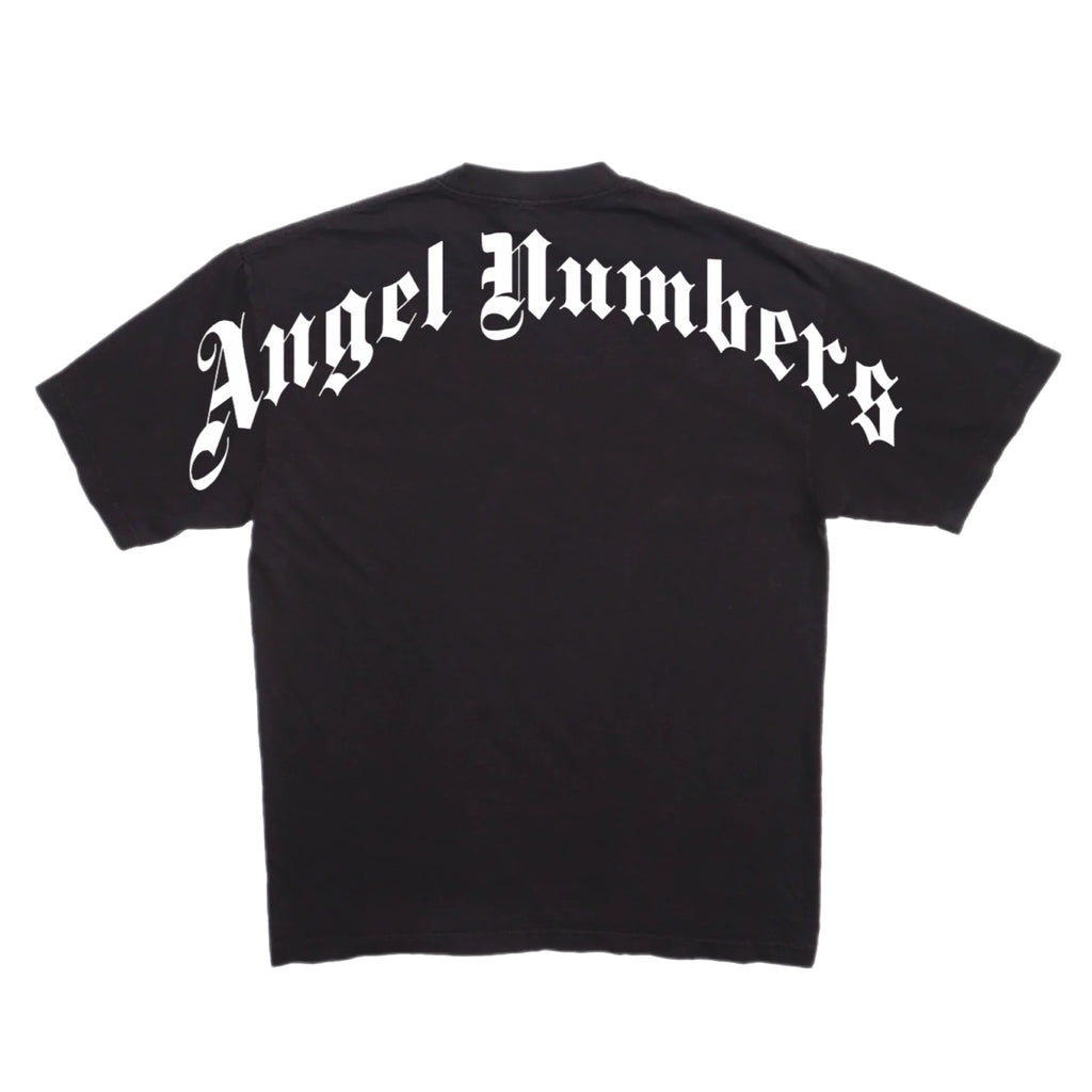 Angel Numbers T-Shirt Black w/ White