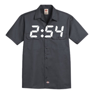 2:54 Dickies Button Up Dark Grey