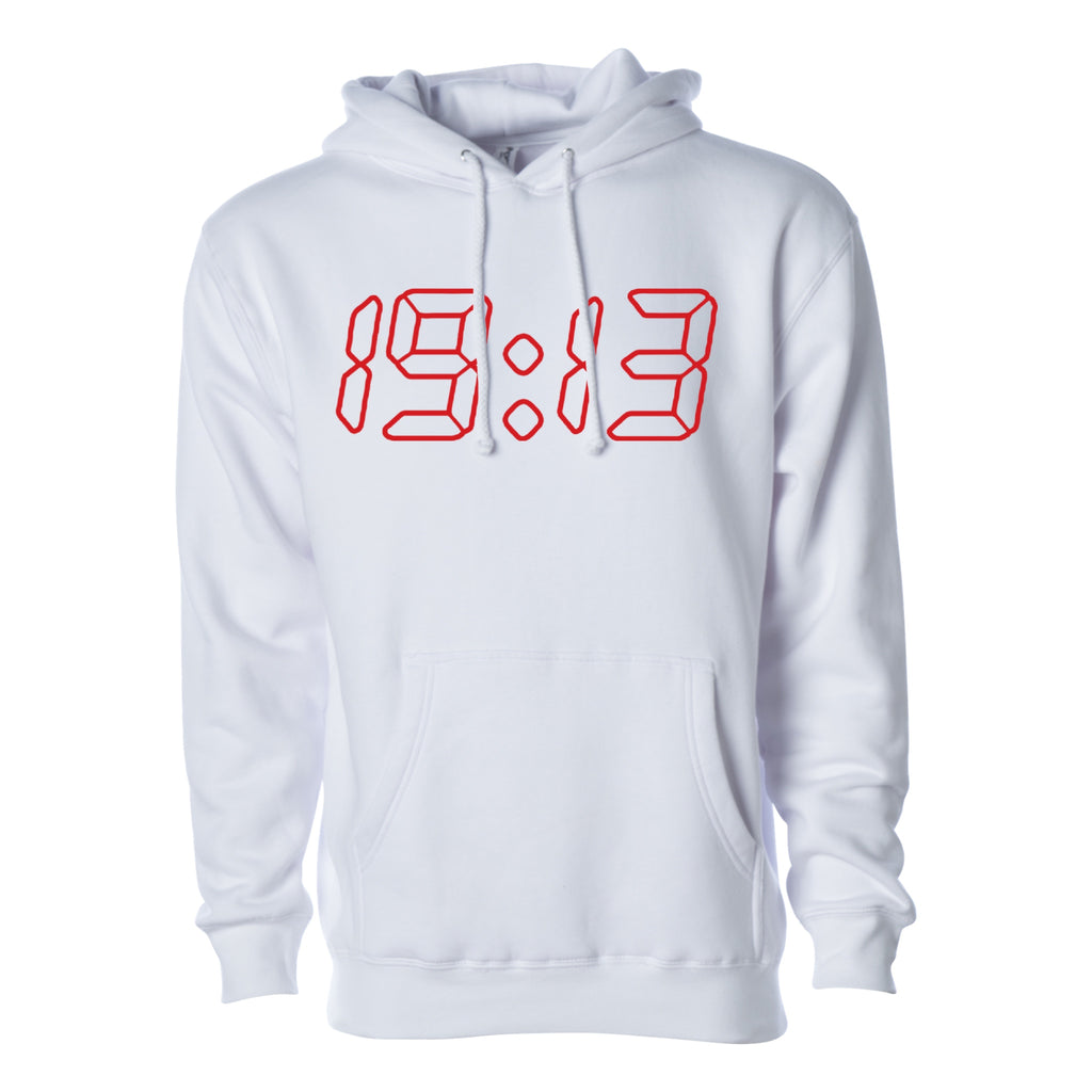 19:13 Hoodie White (Stitched)