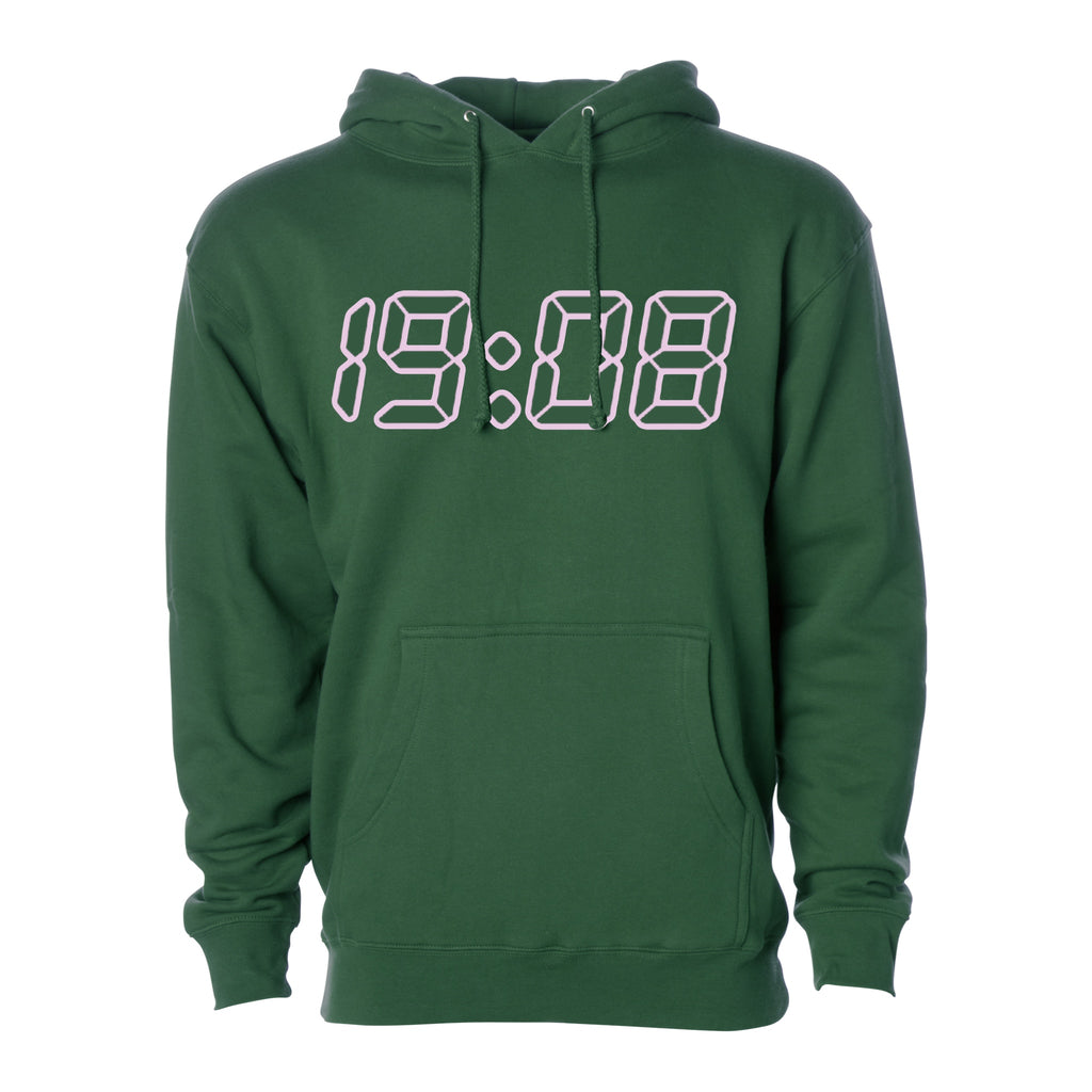 19:08 Hoodie Green (Stitched)