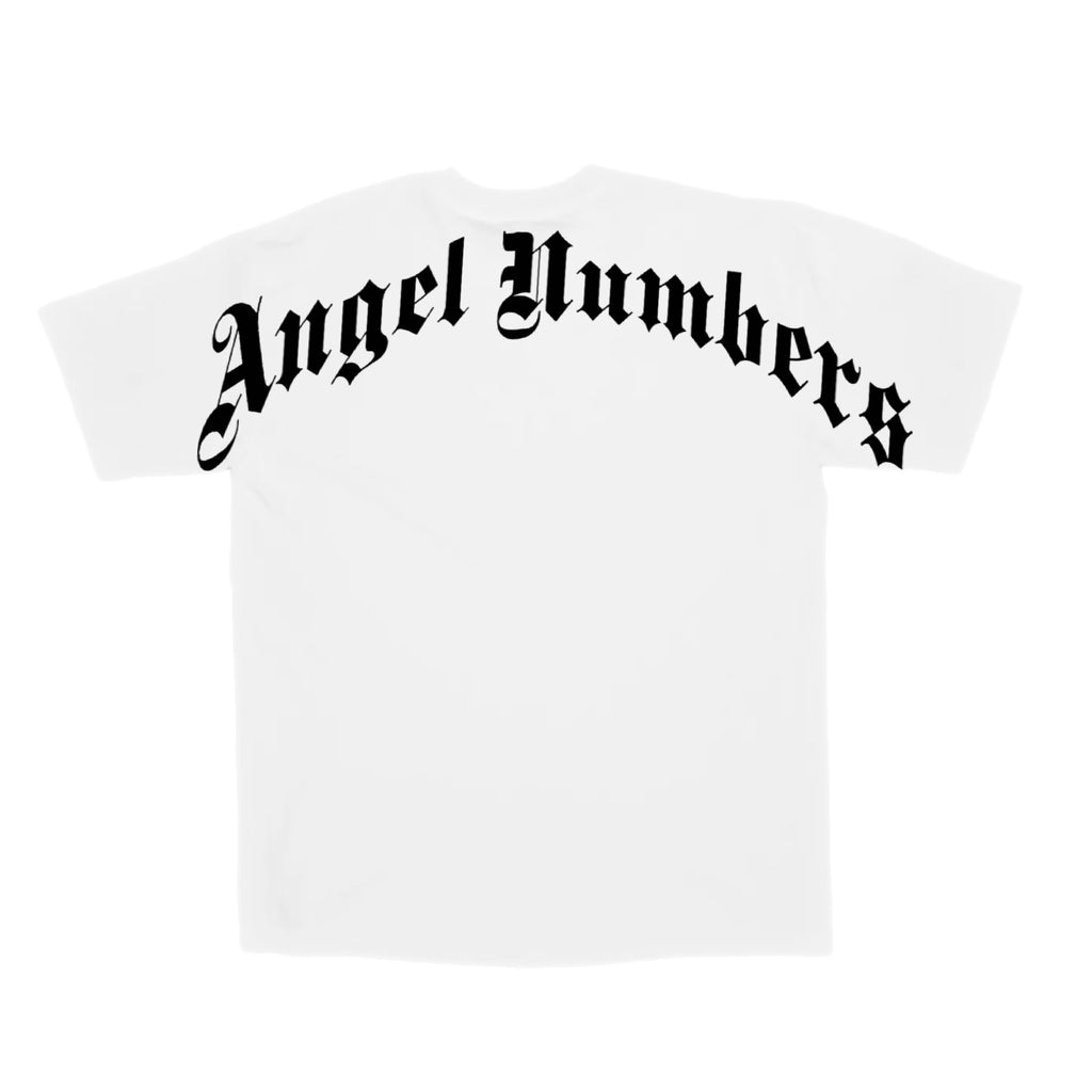 Angel Numbers T-Shirt White w/ Black