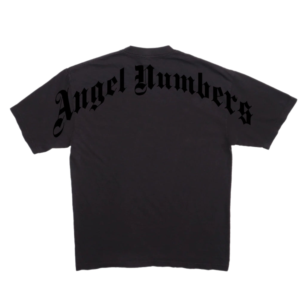Angel Numbers T-Shirt Black on Black