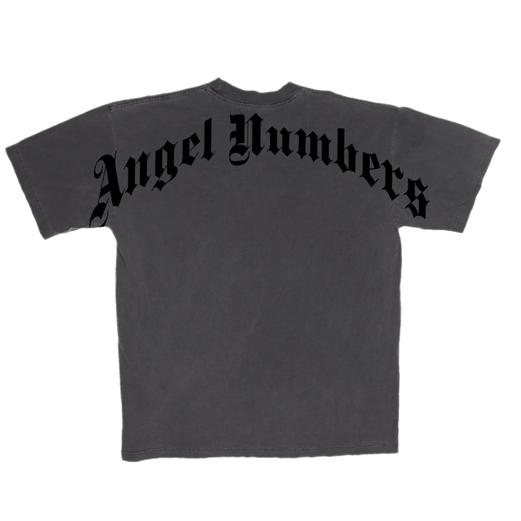 Angel Numbers T-Shirt Vintage Grey w/ Black