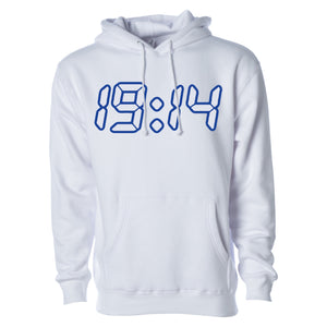 19:14 Hoodie White (Stitched)